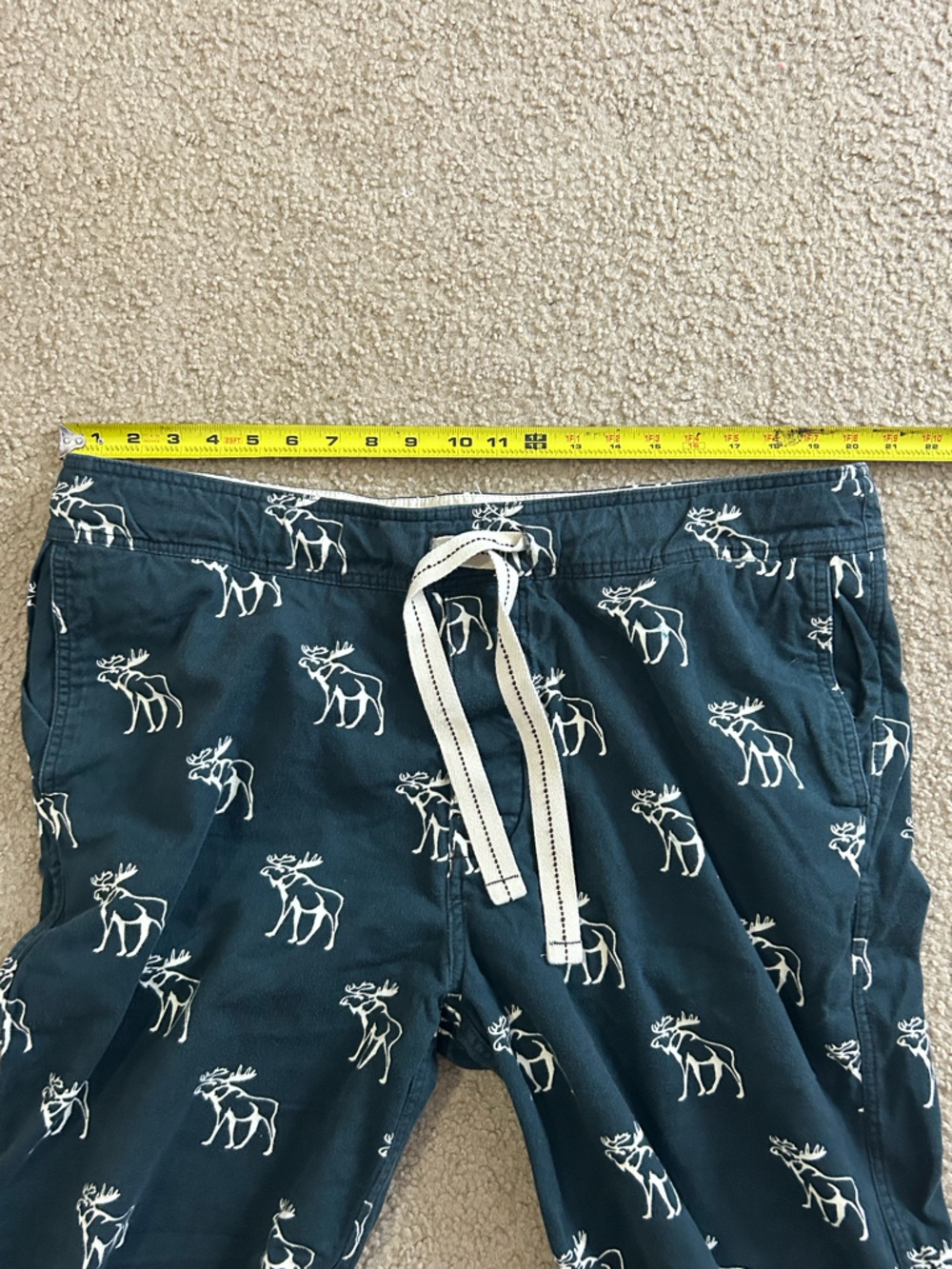 VTG Abercrombie Fitch Pants Muscle Moose Drawstring Y2K Sleepwear Lounge XL - Picture 8 of 8